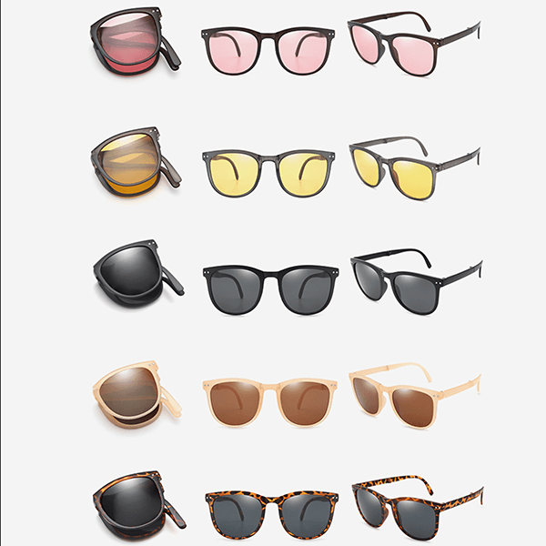 Folding polarized sunglasses