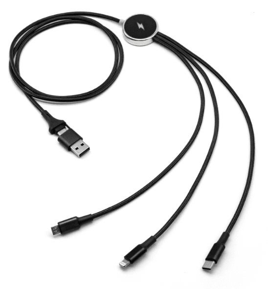 Nylon 3-in-1 Lightning charge cable