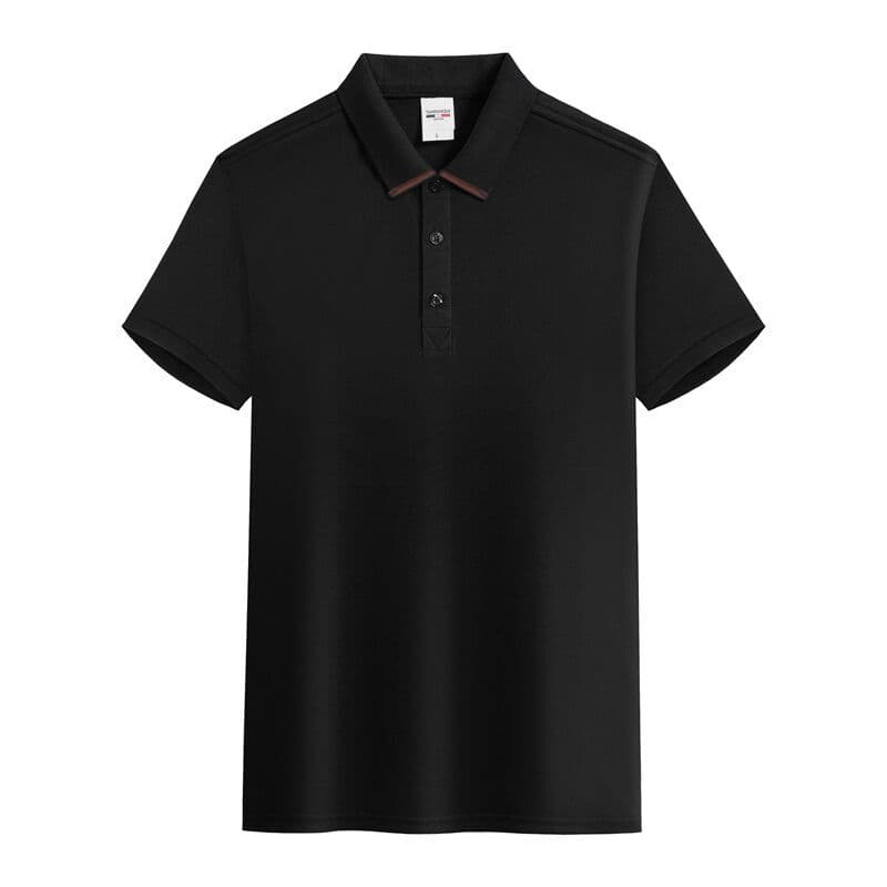 Leather Tipped Polo Collar
