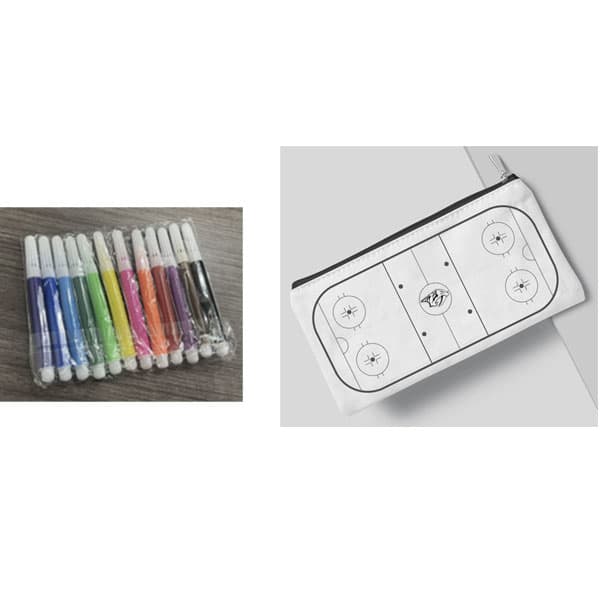 Pencil Case with 12-color markers