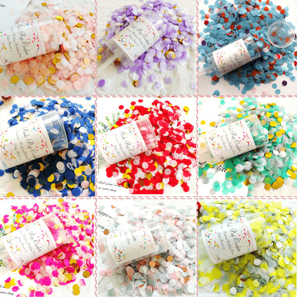 Colorful Confetti Poppers Push Pop