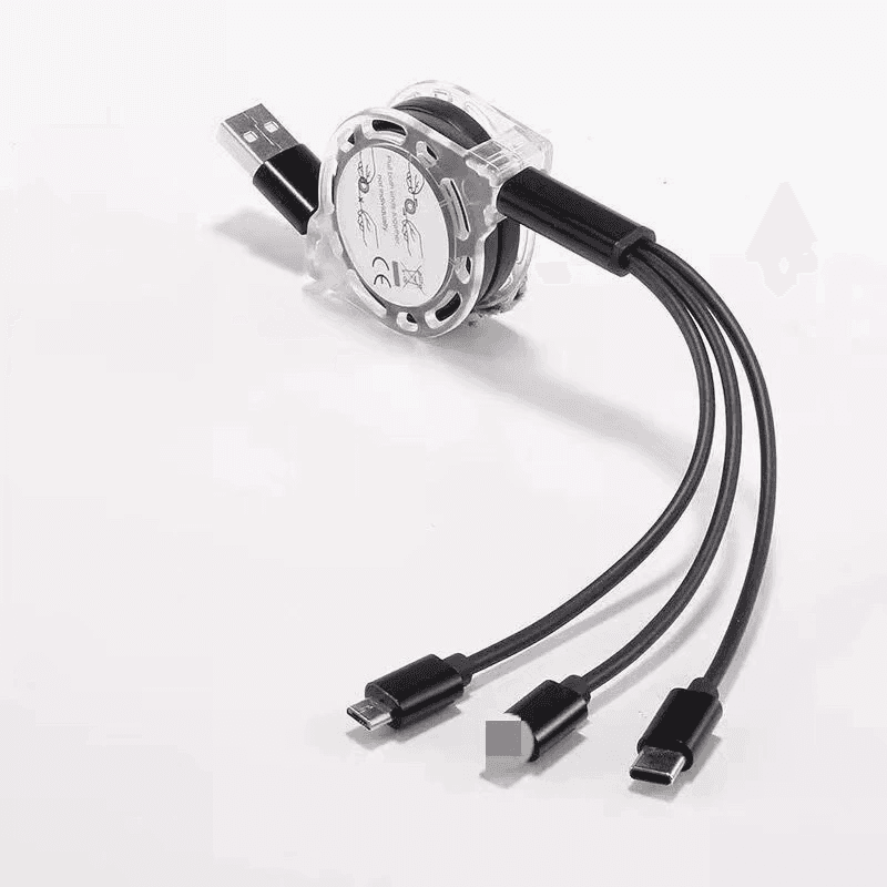 3 in 1 Multi USB Retractable Charger Cable