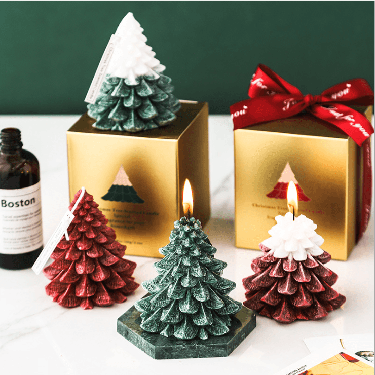 Christmas tree scented candles
