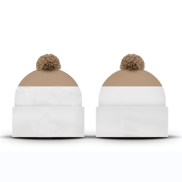Knit Pom Beanie With Cuff