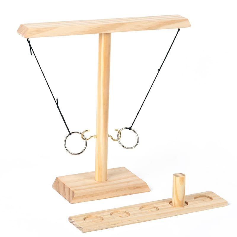 Wooden Two-Player Ring Toss Game