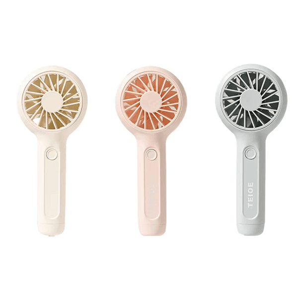 Handheld electric fan comes with charging cable