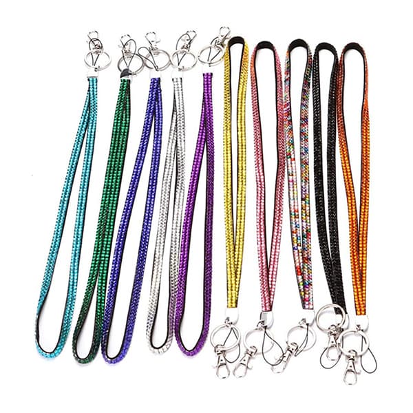 Crystal Rhinestone Lanyard with QR Code