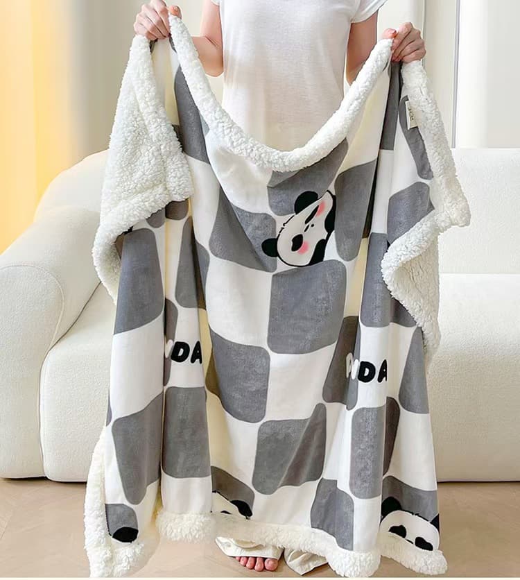 Silk-screen Printing Fleece Blanket